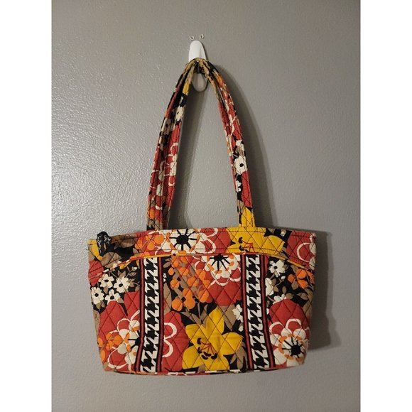 Vera Bradley Mandy Bittersweet Shoulder Bag orange black Purse READ - Picture 1 of 8